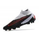 Bota de fútbol Nike Phantom GX Elite DF FG Negro Gris Rojo