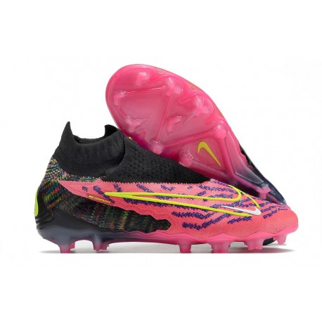 Bota de fútbol Nike Phantom GX Elite DF FG Rosa Negro Amarillo
