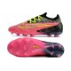 Botines Nike Phantom GX Elite FG Rosa Negro Amarillo