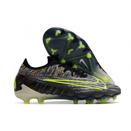 Botines Nike Phantom GX Elite FG Negro Voltio Blanco Azul Glow