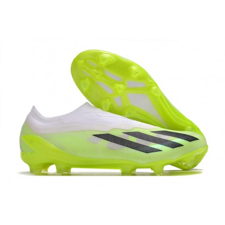Bota adidas X Crazyfast.1 L FG Blanco Negro Limón Lúcido