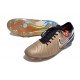 Nike Tiempo Legend 10 Elite FG Bota Future Heritage Seda Dorada Metálica Moneda Negro