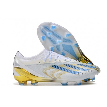 Botas de fútbol adidas X Crazyfast Messi.1 FG Blanco Azul Oro
