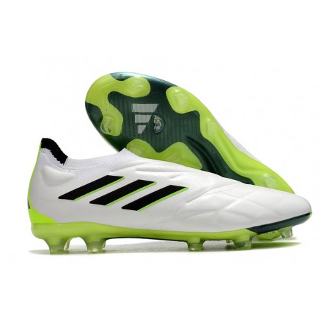 Botines adidas Copa Pure+ FG Blanco Negro Limón Lúcido