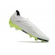 Botines adidas Copa Pure+ FG Blanco Negro Limón Lúcido