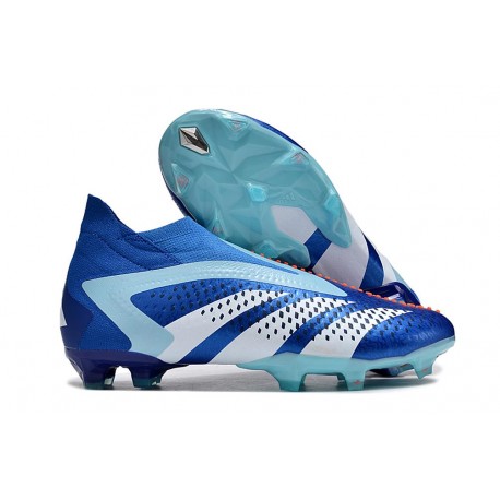 Botines adidas Predator Accuracy + FG Royal Vivo Blanco Azul Felicidad