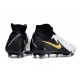 Bota Nike Phantom Luna II Elite FG Blanco Negro Mtlc Dorado Moneda