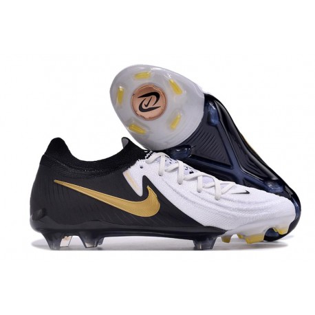 Zapatillas Nike Phantom Luna 2 Elite L FG Blanco Negro Mtlc Dorado Moneda