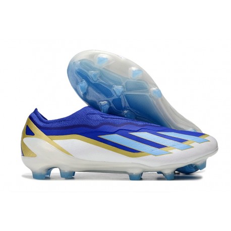 Bota adidas X Crazyfast.1 L FG Messi Lucid Azul Azul Burst Blanco