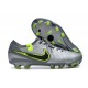 Nike Tiempo Legend 10 Elite FG Bota Gris Negro Verde