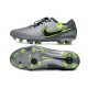 Nike Tiempo Legend 10 Elite FG Bota Gris Negro Verde