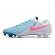 Zapatillas Nike Phantom Luna 2 Elite L FG Azul Blanco Rosa
