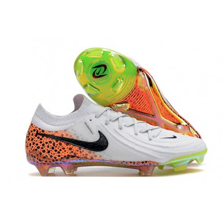 Zapatillas Nike Phantom Luna 2 Elite L FG Blanco Negro Naranja