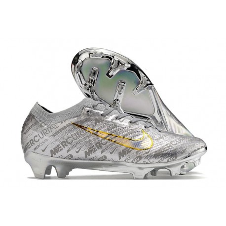 Botas Nike Zoom Mercurial Vapor XV Elite FG Plateado Metalizado Oro