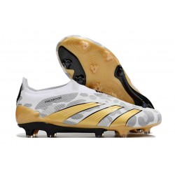 adidas Botas Futbol Predator Elite Laceless FG Oro Gris Blanco