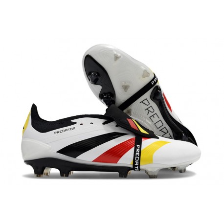 adidas Predator Elite Foldover Tongue FG Blanco Negro Amarillo Rojo