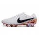 Nike Tiempo Legend 10 Elite FG Bota Blanco Negro Naranja