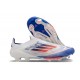 Botines adidas F50+ Laceless FG Ftwr Blanco Azul Lúcido Rojo