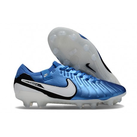 Nike Tiempo Legend 10 Elite FG Bota Azul Blanco