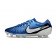 Nike Tiempo Legend 10 Elite FG Bota Azul Blanco