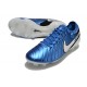 Nike Tiempo Legend 10 Elite FG Bota Azul Blanco