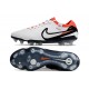 Nike Tiempo Legend 10 Elite FG Bota Blanco Negro Carmesí Vivo