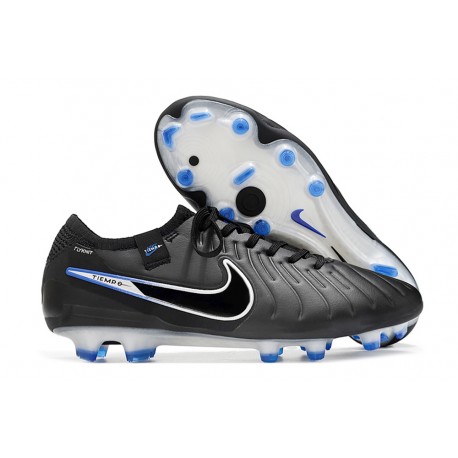 Nike Tiempo Legend 10 Elite FG Bota Negro Cromo Hyper Royal