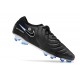 Nike Tiempo Legend 10 Elite FG Bota Negro Cromo Hyper Royal