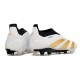adidas Botas Futbol Predator Elite Laceless FG Blanco Dorado
