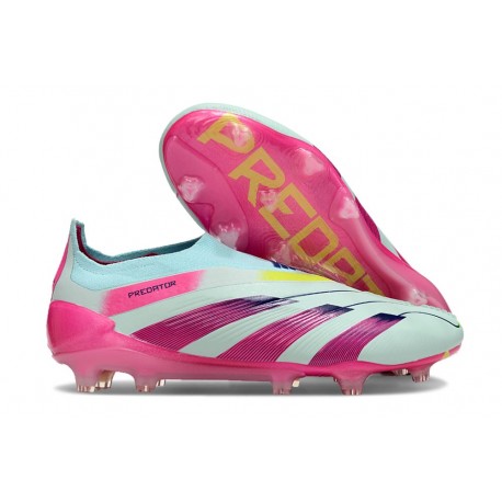 adidas Botas Futbol Predator Elite Laceless FG Azul Rosa