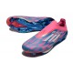 Botines adidas F50+ Laceless FG Solar Azul Ftwr Blanco Solar Rosa