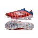 Botines adidas F50+ Laceless FG Rojo Blanco Azul