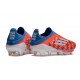 Botines adidas F50+ Laceless FG Rojo Blanco Azul