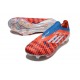 Botines adidas F50+ Laceless FG Rojo Blanco Azul