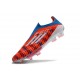 Botines adidas F50+ Laceless FG Rojo Blanco Azul