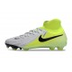 Bota Nike Phantom Luna II Elite FG Plateado metalizado Negro Voltio