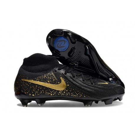 Bota Nike Phantom Luna II Elite FG Negro Mtlc Dorado Moneda