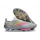 Botines adidas F50+ Laceless FG Gris Rosa Amarillo