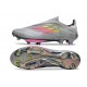 Botines adidas F50+ Laceless FG Gris Rosa Amarillo