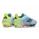 adidas F50+ Laceless FG Casi Azul Azul Semilúcido Semi Amarillo Solar