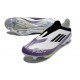 Botines adidas F50+ Laceless FG X Messi Ftwr Blanco Negro Morado Unity