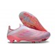 Botines adidas F50+ Laceless FG Rosa Blanco