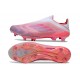 Botines adidas F50+ Laceless FG Rosa Blanco