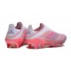 Botines adidas F50+ Laceless FG Rosa Blanco