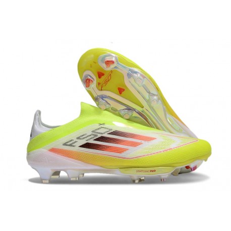 Botines adidas F50+ Laceless FG Amarillo Negro