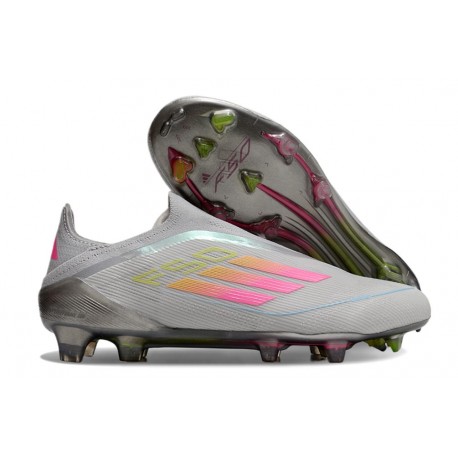 adidas F50 Elite Sin Cordones FG Gris Rosa