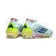 Botas de Futbol adidas F50 Elite Mid FG Casi Azul Azul Semilúcido Semi Amarillo Solar