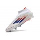 Botas de Futbol adidas F50 Elite Mid FG Blanco Rojo Solar Azul Lúcido