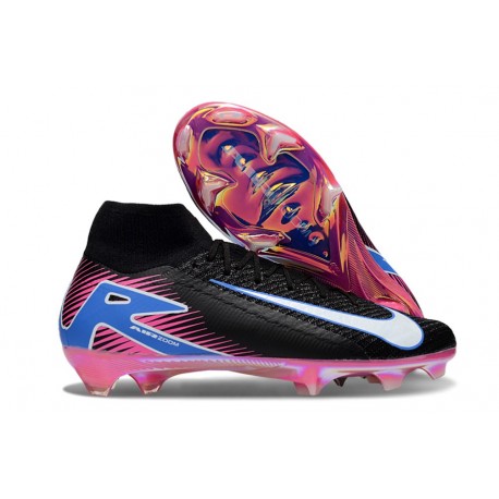 Nike Zoom Mercurial Superfly 10 Elite FG Negro Blanco Azul Rosa