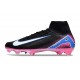 Nike Zoom Mercurial Superfly 10 Elite FG Negro Blanco Azul Rosa